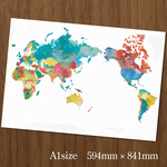 kamippe様★専用【カラフル世界地図パネル】 A1サイズ