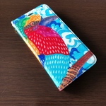 色鳥の帯なし手帳型iPhoneケース