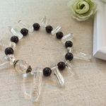 【お試し価格販売中！】現状を変えたいあなたに ガーネットと水晶のブレスレット