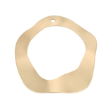 【変形リングパーツ 4個・ (23×24.5mm（小）) 】リングパーツ 不規則　変形　デザイン ゴールド  穴あき 