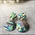再販開始♡大ぶりアバロンシェルピアス、14kgf 、イヤリング