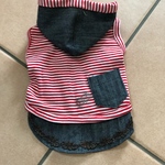 赤ボーダーワンコ服レディース仕様