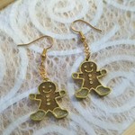 クリスマス　ジンジャーブレッド風　クリア　ピアス＆イヤリング