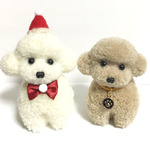 maripon様専用　おすわりトイプードル（クリスマス限定＆チャーム付）