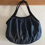 大島紬で作った和風グラニーバッグ(内ポケット付)