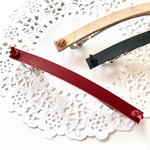 本革 赤 スリムバレッタ