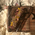 アンティーク風なドライフラワーiPhoneケース（no.24）