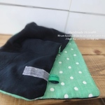 🌳Hinoa88 ８重ガーゼフェイスタオル 6重ガーゼ×blackWガーゼ  blackシリーズ /green