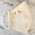 大人用立体おしゃれマスク 生成り無地　⑤