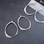 EGG型BIGフープピアス/イヤリング シルバーPF102　BACCHUS.