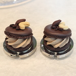 【SALE】チョコとナッツのマカロン　バッグハンガー