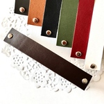 本革 こげ茶シンプルバレッタ