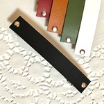 本革 黒シンプルバレッタ