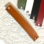 本革 茶シンプルバレッタ