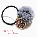 winterセール品 500円→420円 ニコちゃんポンポンヘア(グレー色) アクセサリー