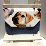 犬がいっぱい×デニム☆お財布☆コンパクト☆