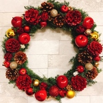 【再販】クリスマスリース✴︎2018【ナチュラル】