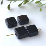 スクエア ビーズ 12mm 6個 da537 ガラスビーズ トンボ玉 アクセサリー アンティーク