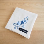 サニタリーケース（動物刺繍・ホワイト）