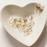 マットゴールド♡ニッケルフリー蝶々付きフックピアス♡
