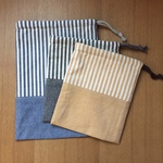 【オーダー商品】ストライプ ダンガリー 巾着 