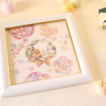 もふもふうさぎ🐇うさぎさんのお正月🌸インテリア額・タイルのみの購入可「ポーセラーツ」