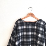 再販★ＬＡＤＹ'S★シャギーチェックのゆる長袖ゆるトップス