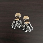 ブラックツイード風リボン×ビジュー