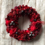【tom.....18様オーダー専用ページ】赤とボルドーの大きなクリスマスリース kiku×felt　X'mas-berry-berry