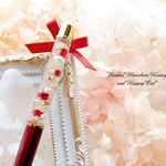 【パール♥ハーバリウムボールペン】*Shiny Pen Pearl*【シャインレッド】