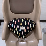 ベビー用ショッピングカートカバー・リバーシブル しずくB×ブラック