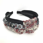 LINTON TWEED♡マーブルチェーン♡デニム×ミックスカラーツィード♡カチューシャ♡幅広