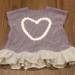 一点ものです！size80～90 ハートのTシャツ