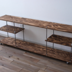 wood iron shelf "long lowboard L"