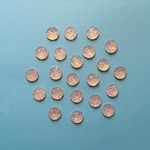 ドゥルージーのカボション（12mm/ライラック/AB/22個）
