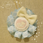 マタニティーロゼット♡モロッカンブルー♡リボン付き