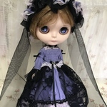 ＊鈴ノ　コリン＊さまオーダー専用オリジナルドレス「菫・アンチーク」ドレスとボンネットの２点セット