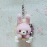 sale中♡羊毛フェルトストラップ♡うさぎドーナツ♡