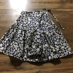 110〜120㎝スモックチュニック   ネイビー小花柄