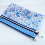 ◇◆Special Price◆◇　LIBERTY&帆布　Margaret Annie マーガレットアニー 　2012SS　10B　ｗファスナー・中布・内ポケット・カードポケット付きポーチ