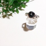 サイズ入荷！純銀製＊ブラックスター 唐草リング