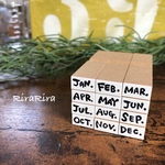 月〔month〕ハンコ12本セット☆ラバースタンプ