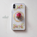 バラとボタニカルiPhoneケース