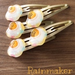 Popteen掲載作品★目玉焼きのパッチン留め★ 