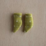 オビツ11 からしイエロー 水玉 アンクルソックス  くるぶし丈 黄色 靴下 レースニット ドット柄 ガーリー