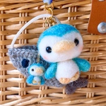 ＊お魚カゴバッグとペンギン親子＊《羊毛フェルト》