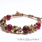 再販＊3༅೫Noël wreathe೫༅ 天然石 パワーストーン ブレスレット