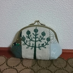 ringo × sometimes lucky 親子がま口財布 natural ☆ミナペルホネン