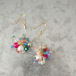 線香花火ピアス(カラフルタイプ)