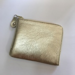 本革ゴールドミニ財布